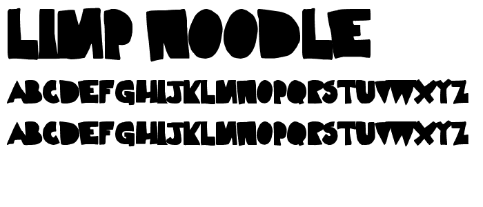 Limp Noodle font